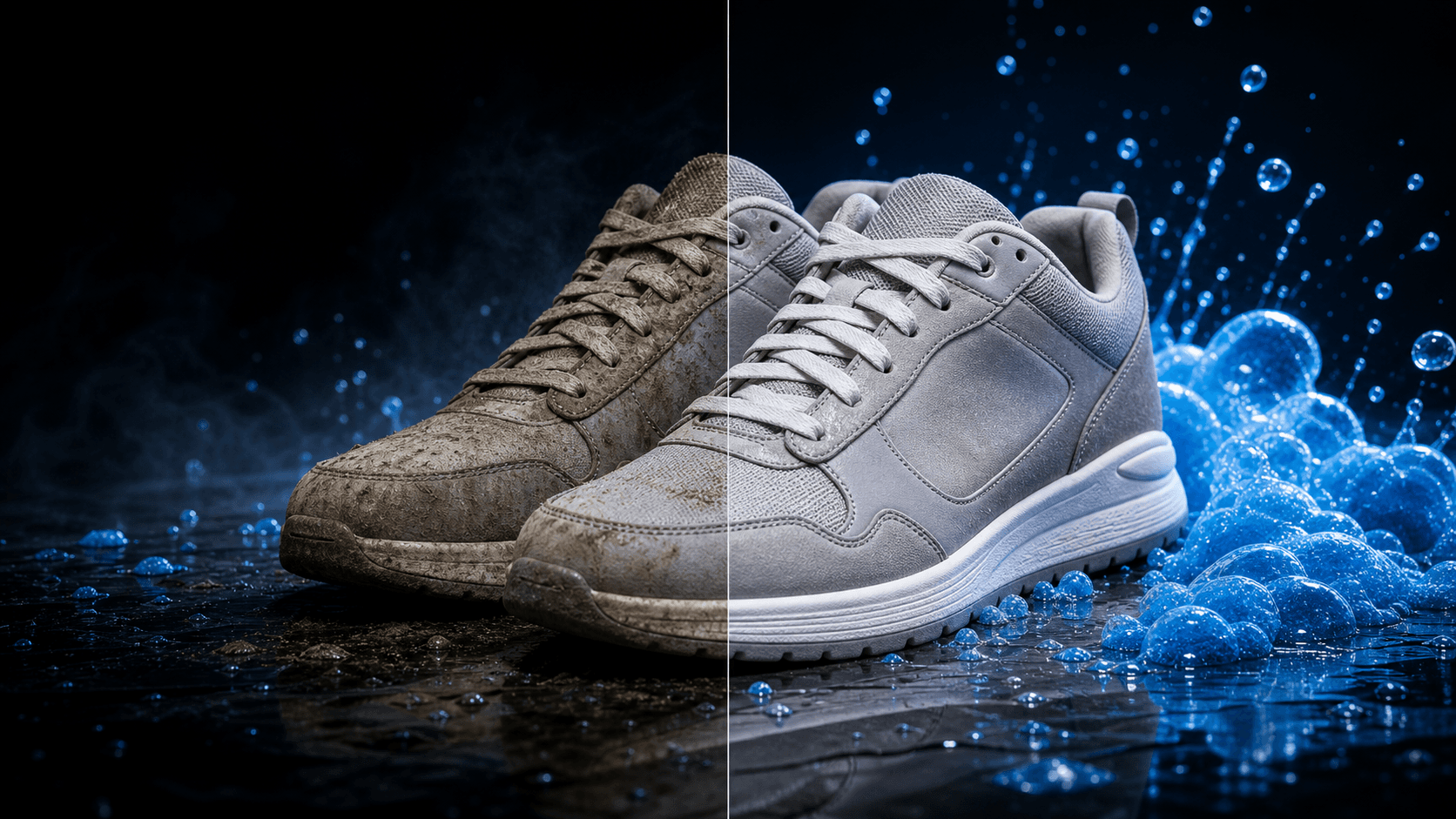 Grey Runner voor en na cleaning