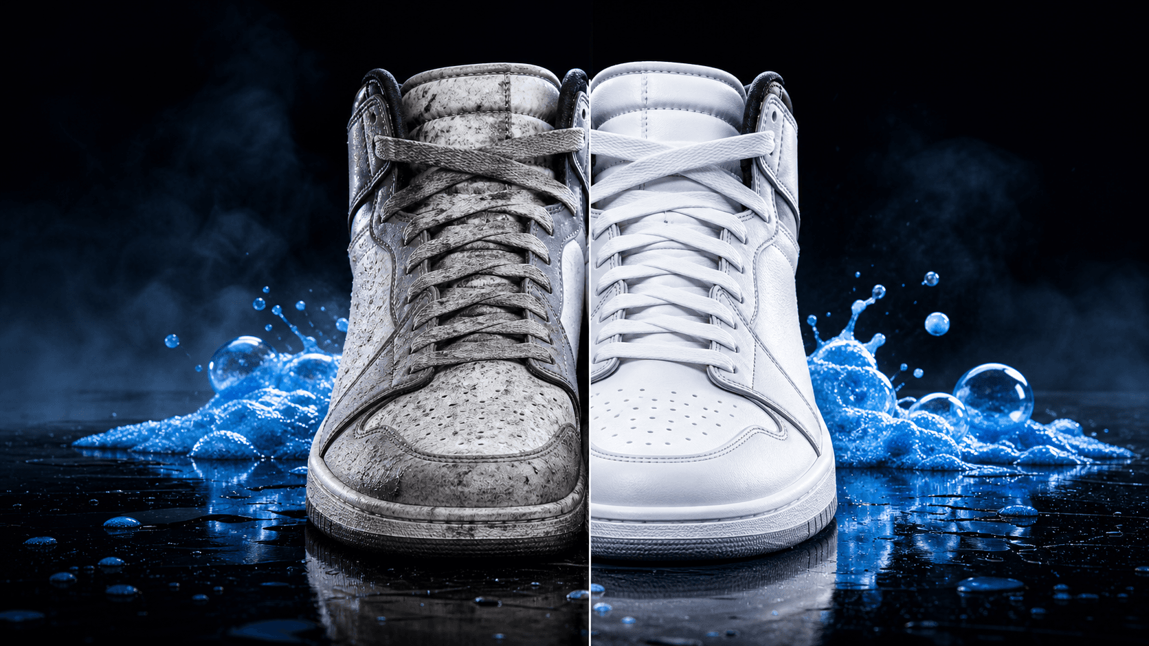 Jordan High voor en na cleaning